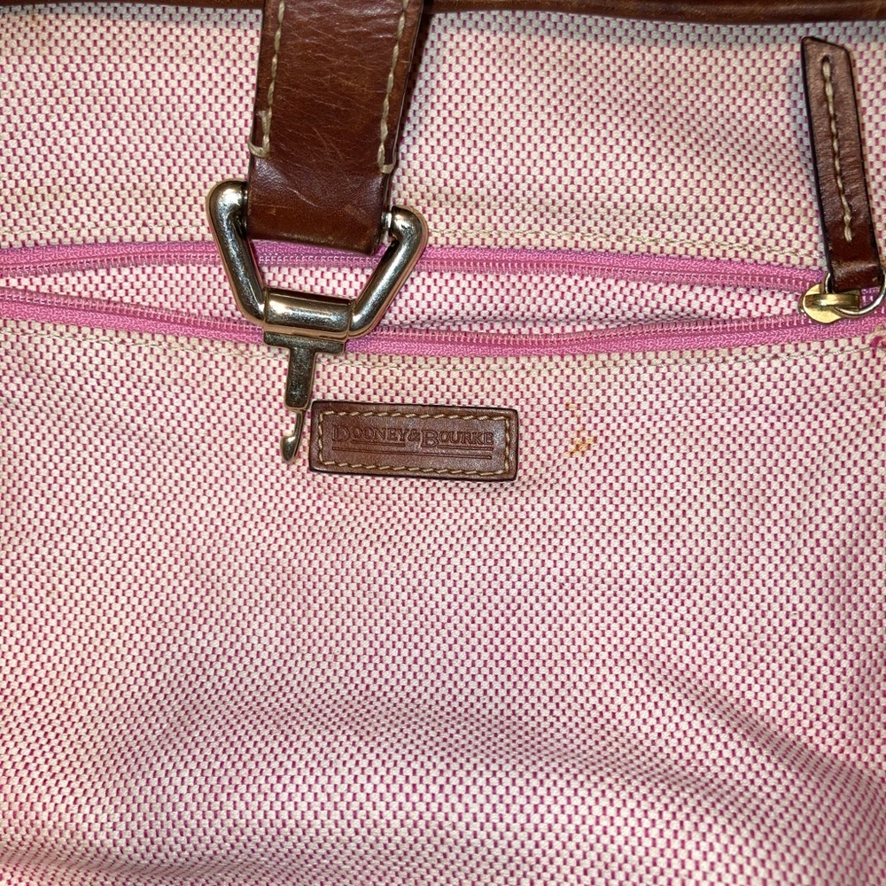 Dooney & Bourke Pink and Tan Handbag - Picture 8 of 11